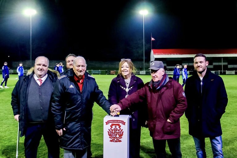 Johnstone Burgh complete Scottish FA entry licence requirements after floodlight switch-on