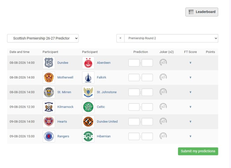 Scottish football fans invited to test their knowledge in new predictor fantasy game